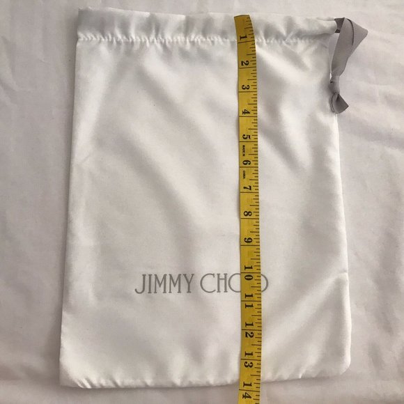 Jimmy Choo Storage Drawstring Dust Bag White 14" x 10" - Picture 6 of 8